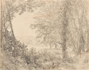 JOHN HENRY HILL Three pencil landscape drawings.
